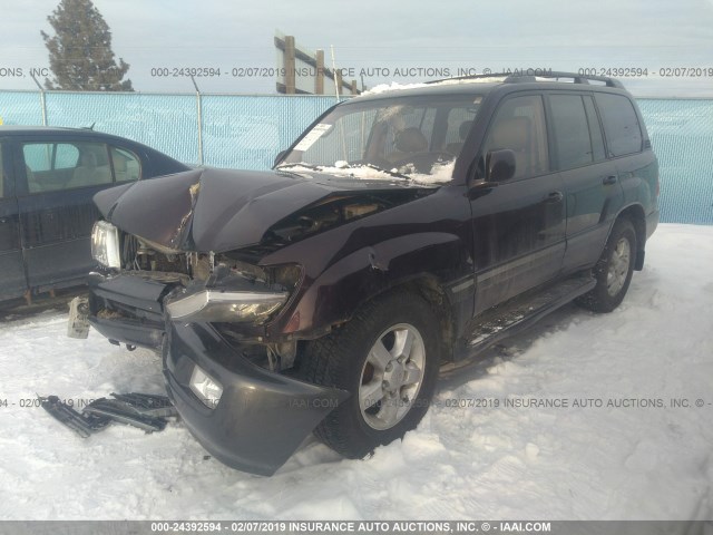 JTEHT05J432048939 - 2003 TOYOTA LAND CRUISER  MAROON photo 2