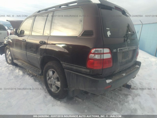 JTEHT05J432048939 - 2003 TOYOTA LAND CRUISER  MAROON photo 3