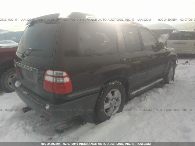 JTEHT05J432048939 - 2003 TOYOTA LAND CRUISER  MAROON photo 4