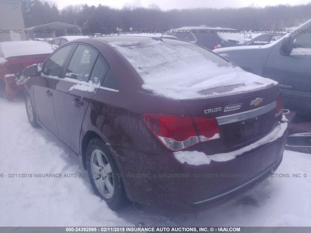 1G1PE5SB9G7130428 - 2016 CHEVROLET CRUZE LIMITED LT MAROON photo 3