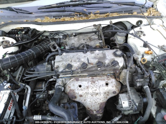 1HGCG5649WA186089 - 1998 HONDA ACCORD WHITE photo 10