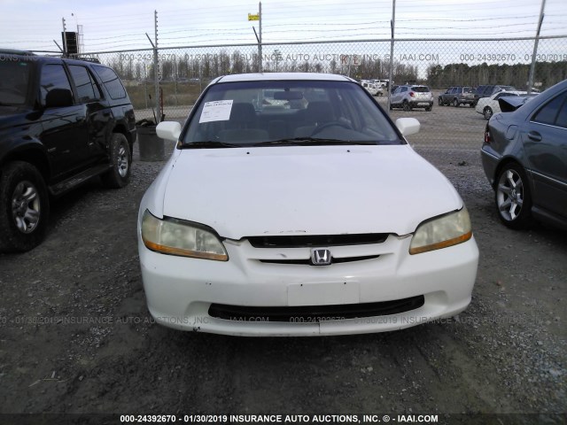 1HGCG5649WA186089 - 1998 HONDA ACCORD WHITE photo 6