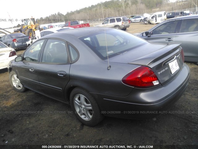 1FAHP56S62A108145 - 2002 FORD TAURUS SEL GRAY photo 3