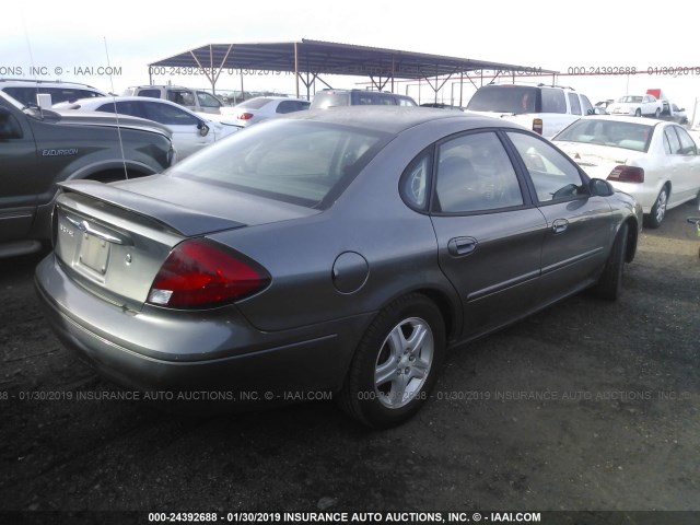 1FAHP56S62A108145 - 2002 FORD TAURUS SEL GRAY photo 4