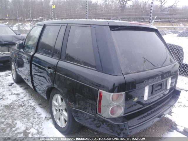 SALME11415A187379 - 2005 LAND ROVER RANGE ROVER HSE BLACK photo 3