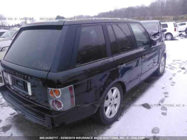 SALME11415A187379 - 2005 LAND ROVER RANGE ROVER HSE BLACK photo 4