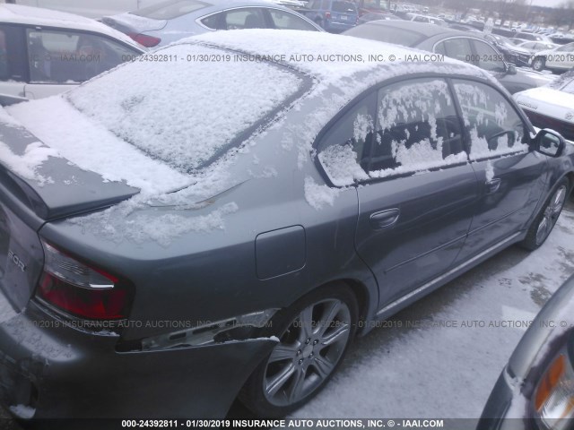 4S3BL856784209137 - 2008 SUBARU LEGACY 3.0R LIMITED GRAY photo 4