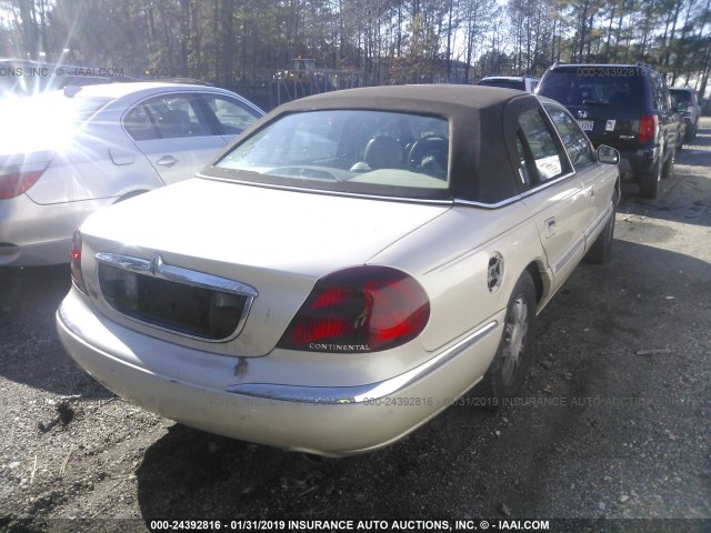 1LNHM97V91Y696014 - 2001 LINCOLN CONTINENTAL  TAN photo 4