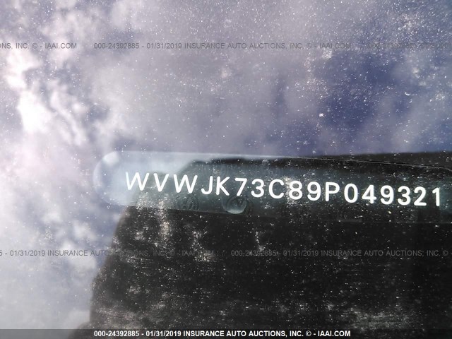 WVWJK73C89P049321 - 2009 VOLKSWAGEN PASSAT TURBO GRAY photo 9