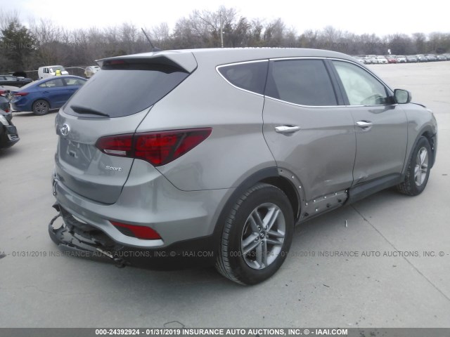 5XYZT3LBXJG538150 - 2018 HYUNDAI SANTA FE SPORT  GRAY photo 4