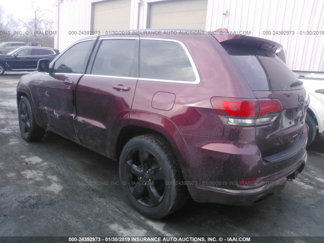 1C4RJECG9GC320372 - 2016 JEEP GRAND CHEROKEE OVERLAND MAROON photo 3