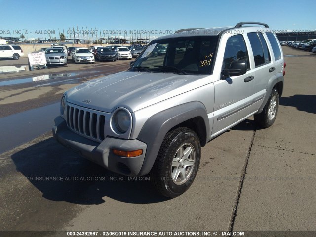 1J4GL48K93W732738 - 2003 JEEP LIBERTY SILVER photo 2