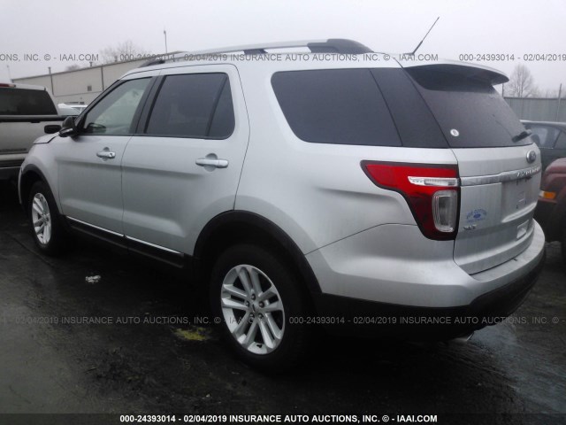 1FM5K8D80FGB83121 - 2015 FORD EXPLORER XLT SILVER photo 3