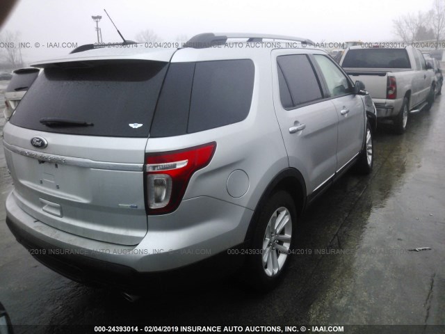 1FM5K8D80FGB83121 - 2015 FORD EXPLORER XLT SILVER photo 4