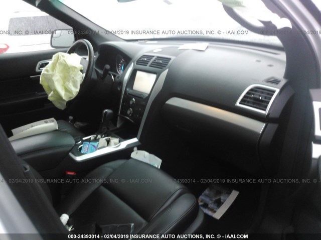 1FM5K8D80FGB83121 - 2015 FORD EXPLORER XLT SILVER photo 5