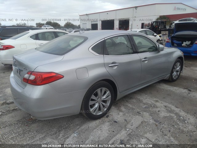 JN1AY1AR0BM570725 - 2011 INFINITI M56 X SILVER photo 4