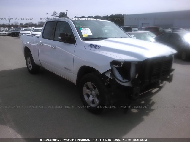 1C6SRFBT0KN668466 - 2019 RAM 1500 BIG HORN/LONE STAR WHITE photo 1