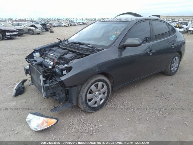 KMHDU46D39U680274 - 2009 HYUNDAI ELANTRA GLS/SE GRAY photo 2