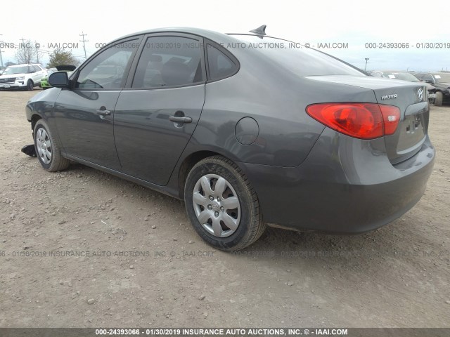 KMHDU46D39U680274 - 2009 HYUNDAI ELANTRA GLS/SE GRAY photo 3