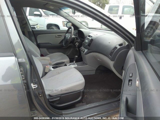 KMHDU46D39U680274 - 2009 HYUNDAI ELANTRA GLS/SE GRAY photo 5