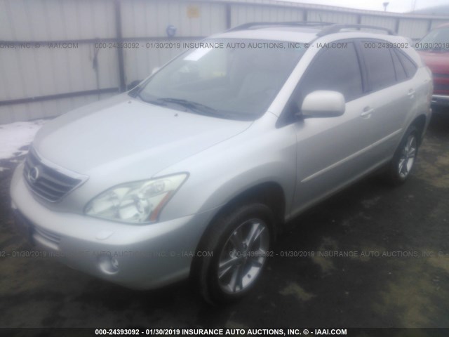 JTJGW31UX60002229 - 2006 LEXUS RX 400 SILVER photo 2