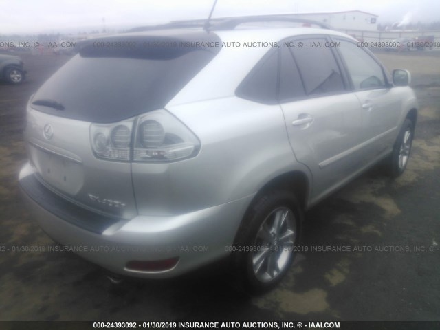 JTJGW31UX60002229 - 2006 LEXUS RX 400 SILVER photo 4