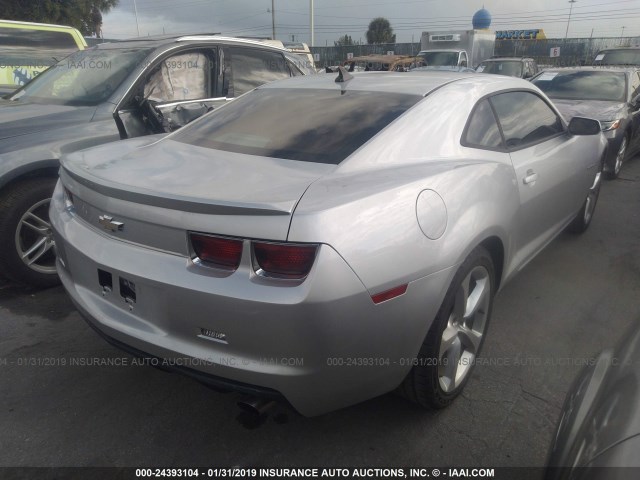 2G1FE1E37C9105724 - 2012 CHEVROLET CAMARO LS SILVER photo 4