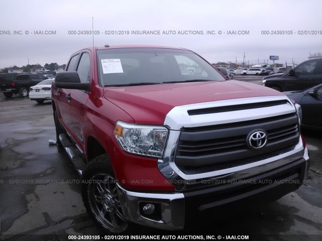 5TFEM5F13EX082439 - 2014 TOYOTA TUNDRA CREWMAX SR5 RED photo 1