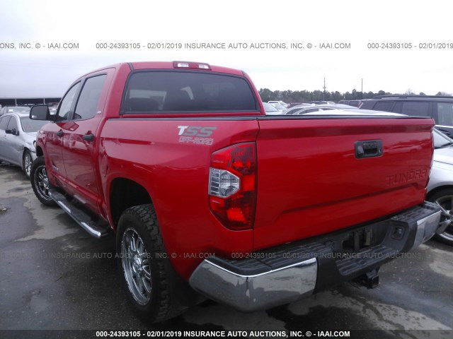 5TFEM5F13EX082439 - 2014 TOYOTA TUNDRA CREWMAX SR5 RED photo 3