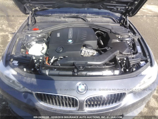 WBA3R1C58EF729302 - 2014 BMW 435 I GRAY photo 10