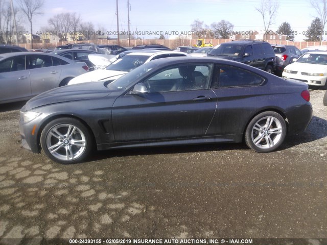 WBA3R1C58EF729302 - 2014 BMW 435 I GRAY photo 6