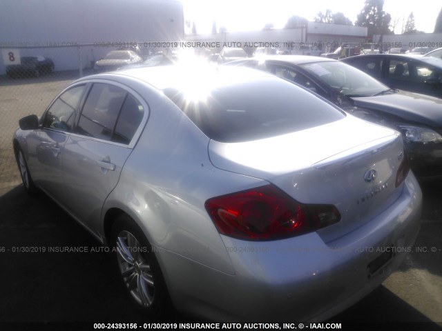 JN1CV6AP4BM506135 - 2011 INFINITI G37 SPORT SILVER photo 3