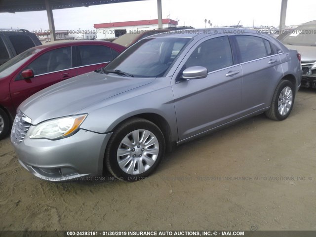 1C3CCBAB5EN205036 - 2014 CHRYSLER 200 LX GRAY photo 2