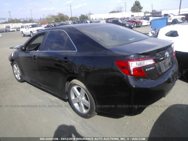 4T1BF1FK5EU340276 - 2014 TOYOTA CAMRY L/SE/LE/XLE BLACK photo 3