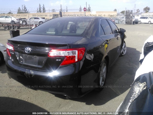 4T1BF1FK5EU340276 - 2014 TOYOTA CAMRY L/SE/LE/XLE BLACK photo 4