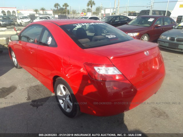 2HGFG12808H564111 - 2008 HONDA CIVIC RED photo 3