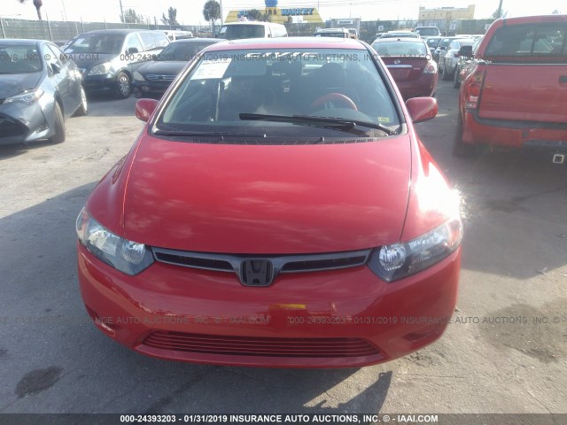 2HGFG12808H564111 - 2008 HONDA CIVIC RED photo 6