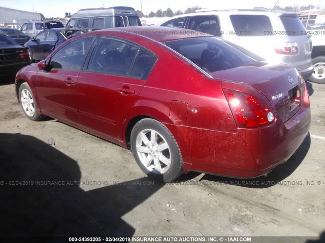 1N4BA41E36C864089 - 2006 NISSAN MAXIMA SE/SL RED photo 3