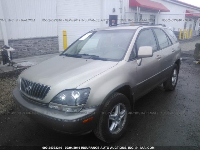 JT6HF10U3Y0096834 - 2000 LEXUS RX 300 GOLD photo 2