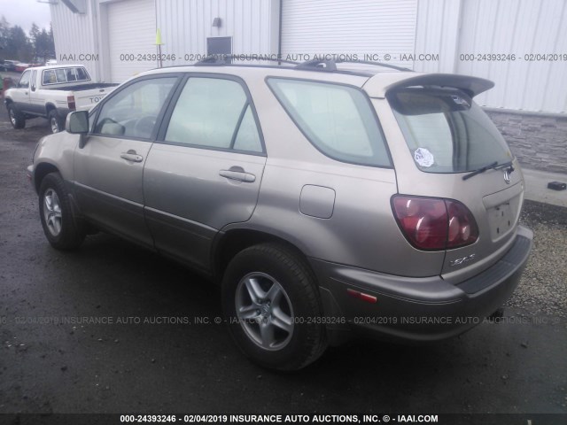 JT6HF10U3Y0096834 - 2000 LEXUS RX 300 GOLD photo 3