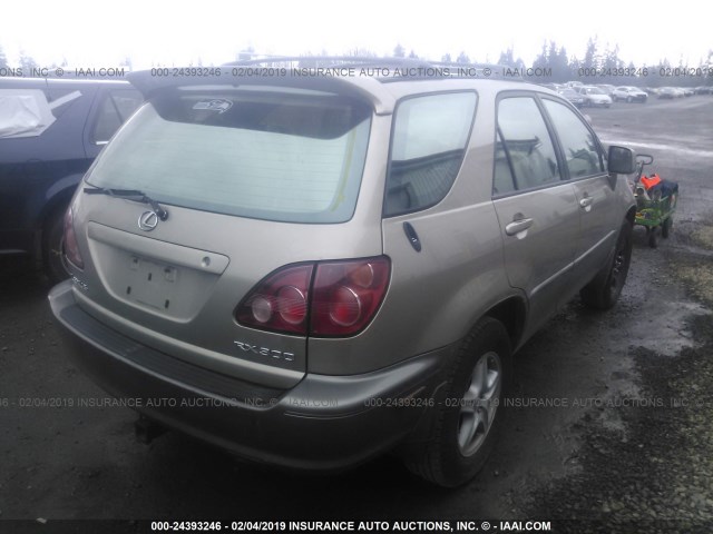 JT6HF10U3Y0096834 - 2000 LEXUS RX 300 GOLD photo 4