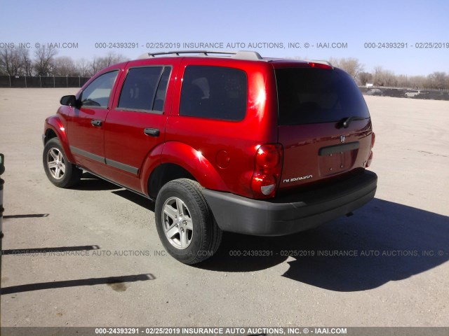 1D4HD38K06F142565 - 2006 DODGE DURANGO SXT RED photo 3