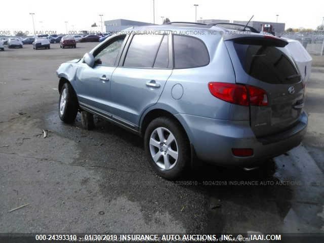 5NMSH13E19H274416 - 2009 HYUNDAI SANTA FE BLUE photo 3