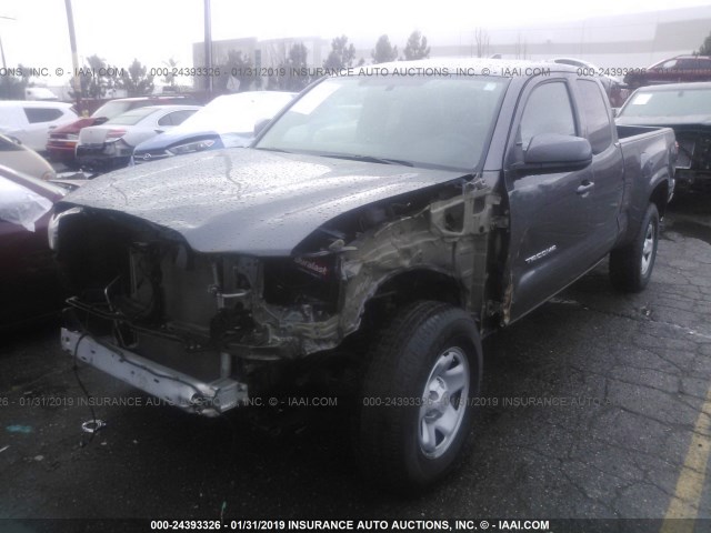 5TFSX5EN8GX040690 - 2016 TOYOTA TACOMA ACCESS CAB/SR/SR5 GRAY photo 2