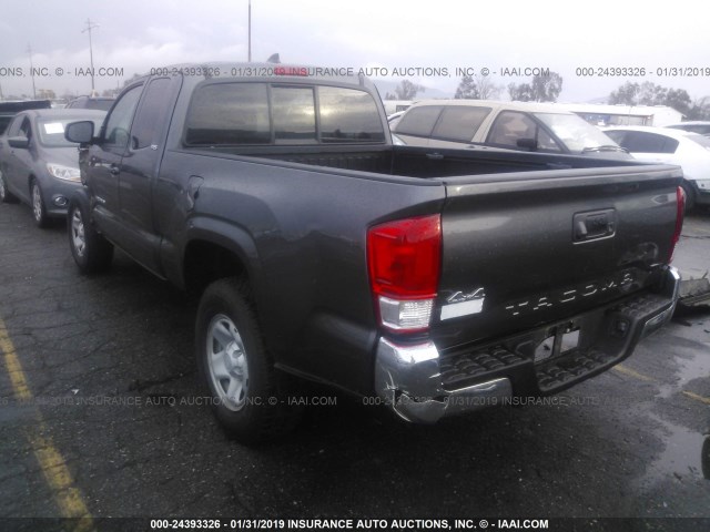 5TFSX5EN8GX040690 - 2016 TOYOTA TACOMA ACCESS CAB/SR/SR5 GRAY photo 3