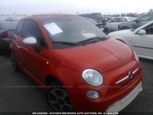 3C3CFFGE0DT604595 - 2013 FIAT 500 ELECTRIC ORANGE photo 1