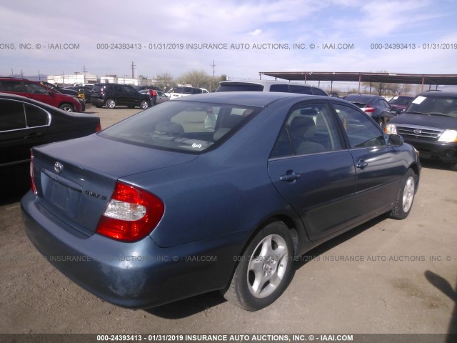 4T1BE32K34U917213 - 2004 TOYOTA CAMRY LE/XLE/SE BLUE photo 4