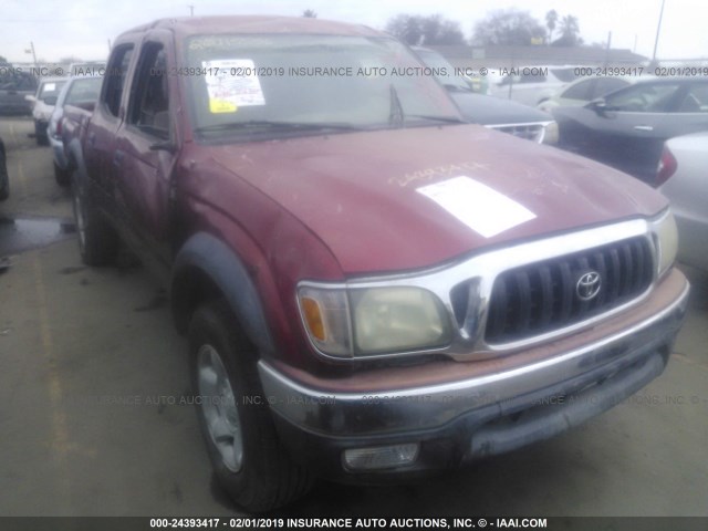 5TEGN92NX4Z427219 - 2004 TOYOTA TACOMA DOUBLE CAB PRERUNNER RED photo 1