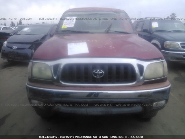 5TEGN92NX4Z427219 - 2004 TOYOTA TACOMA DOUBLE CAB PRERUNNER RED photo 6