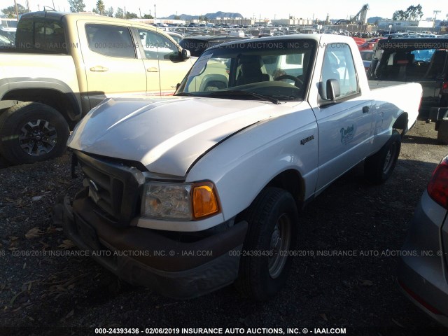 1FTYR10DX5PA60755 - 2005 FORD RANGER WHITE photo 2